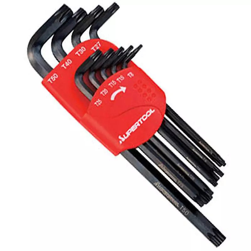 Super Tool Hex Robe Wrench Set Hexrobe with Tamper-Proof Holes, HTLH9S (Pack of 9 Pcs)