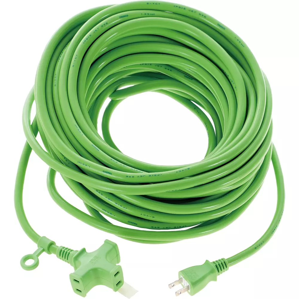 TRUSCO Soft Type Extension Cord Green Color, TKC15-203PSGN