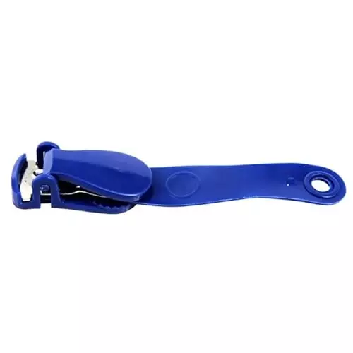 Malfah Enterprises Badge Clip / Adapters 57x12 mm Nylon Blue, 5749 (Pack of 5)