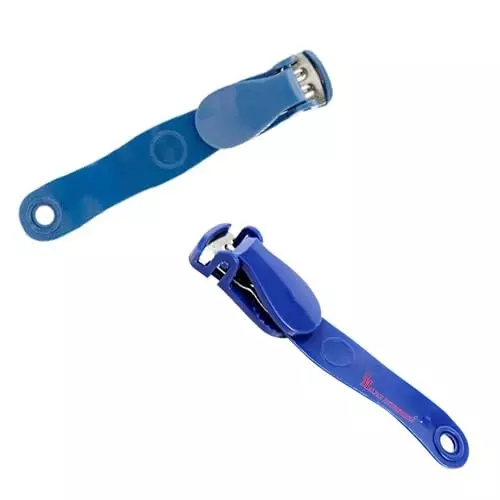 Malfah Enterprises Badge Clip / Adapters 57x12 mm Nylon Blue, 5749 (Pack of 5)