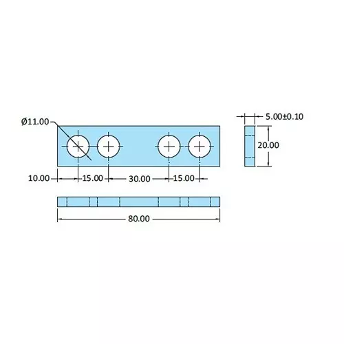 STEEL-SMITH Shimpacks 8020-11 Series 5.00 ±0.10 Dimension