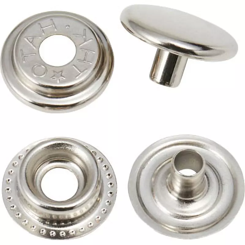 TRUSCO Eyelet Button Nickel plating Color, P-THB15-NM (Pack of 10 Pcs)