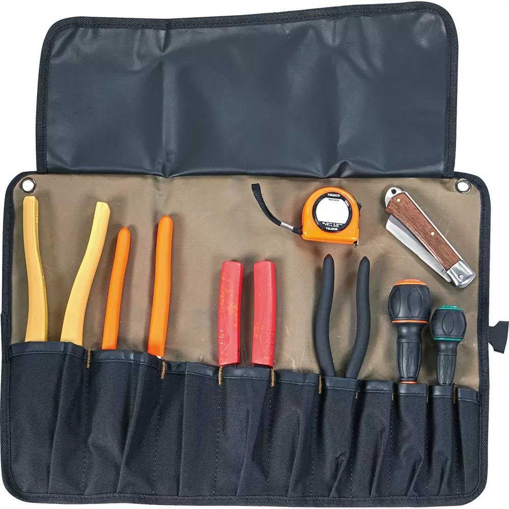 TRUSCO Electrician Proficiency Test Tool Roll Set, DKS-8B