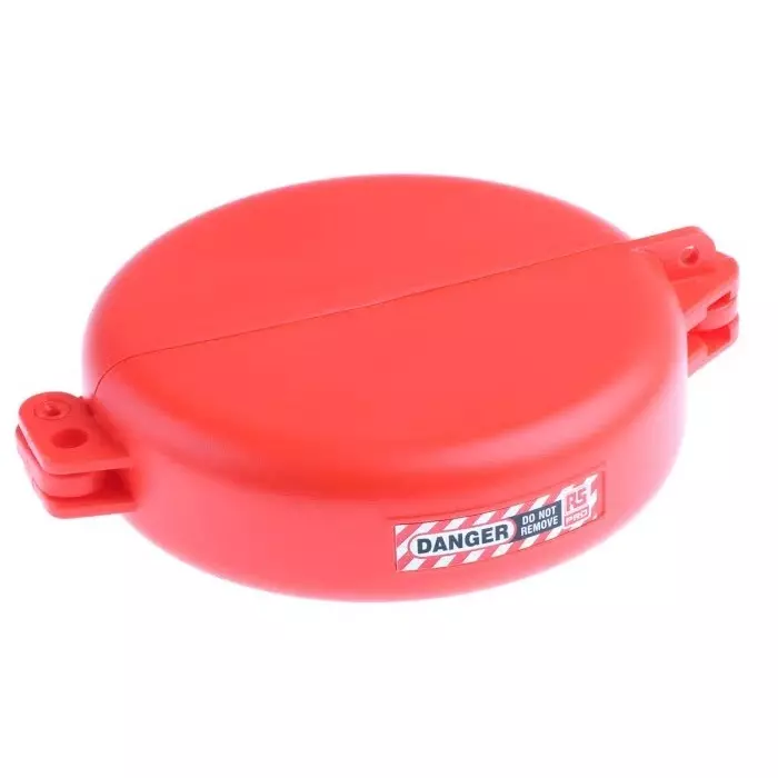 RS Pro Red 2-Lock Polypropylene Gate Valve Lockout, 7 mm Shackle, 127 mm Attachment