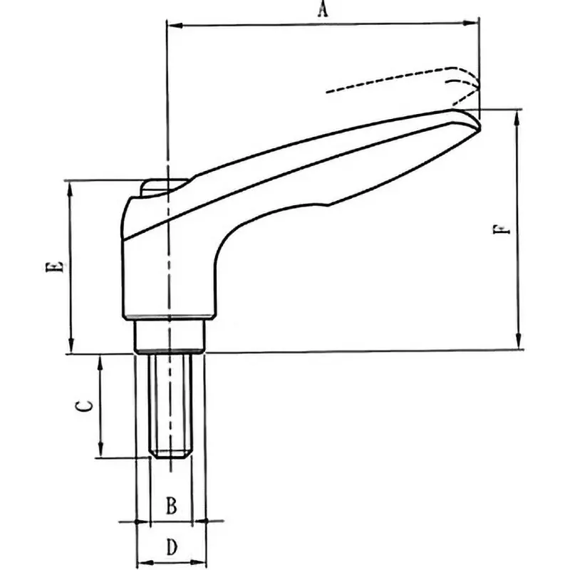monotaro-clamp-lever-male-screw-zinc-die-casting-silver-15-mm-cell-spacing-n-klm-78-m10-30-sr