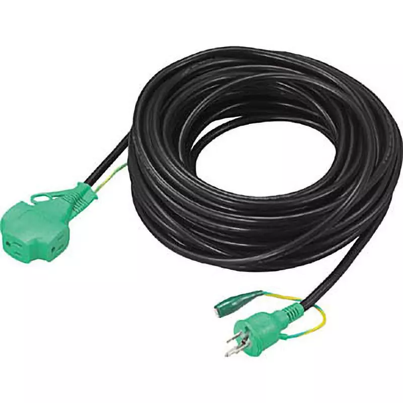 TRUSCO Triple Pockin Extension Cord Black Color, TPVS-20E BK