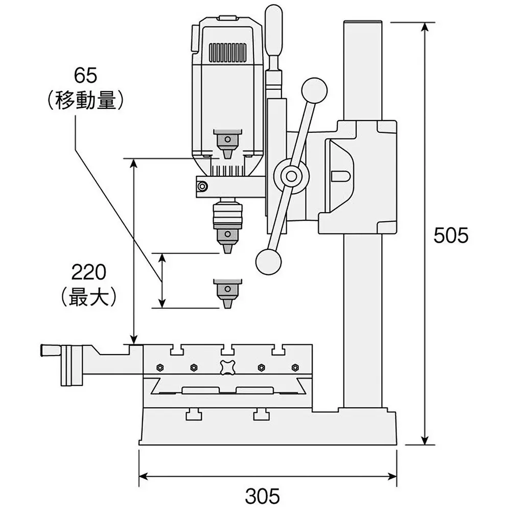 hozan-bench-milling-and-drilling-machine-ac-39-v-rated-voltage-k-280