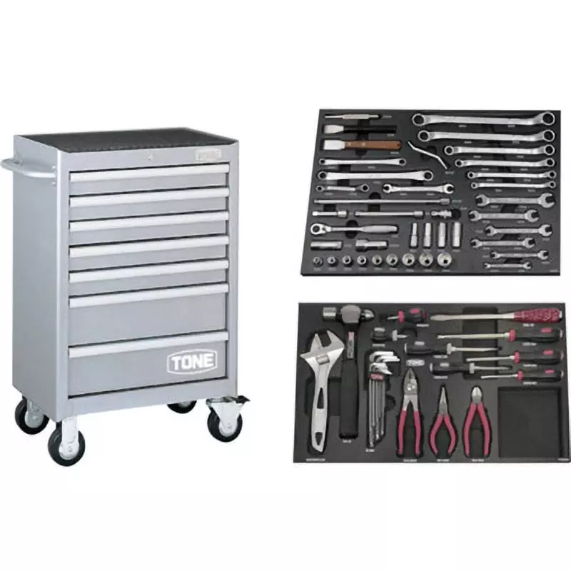 tone-tool-cabinet-set-for-mechanics-with-carbon-fiber-tray-95-sq-m-63-pcs-set-tca312sv-63-pcs-set