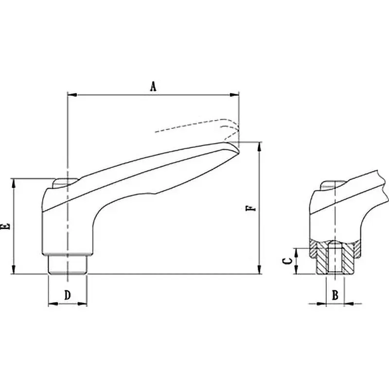 monotaro-clamp-lever-zinc-die-casting-silver-l-shape-125-mm-cell-spacing-n-klf-63-m8-sr