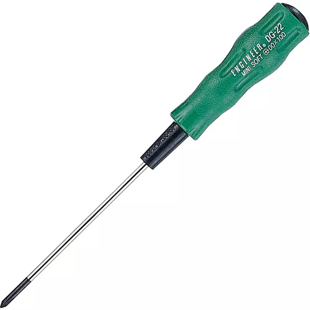 Engineer Soft Grip Mini Screwdriver 100 mm Shaft Length, DG-22