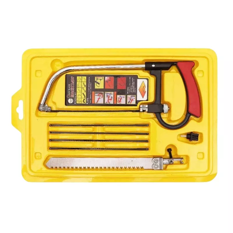 GENERIC 7 in 1 Multipurpose Hacksaw and Hacksaw Frame Set Alloy, Metal, Steel 15 & 18 cm Blade Size for Wood, Plastic, Metal