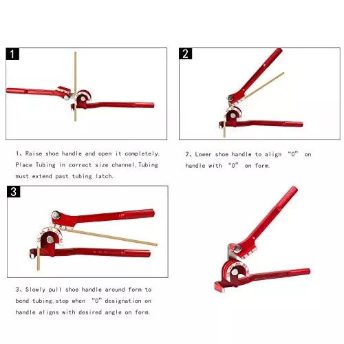 YADAV Tube Bender Tool 0 to 180° for 6 mm, 8 mm, 10 mm Copper Tubes
