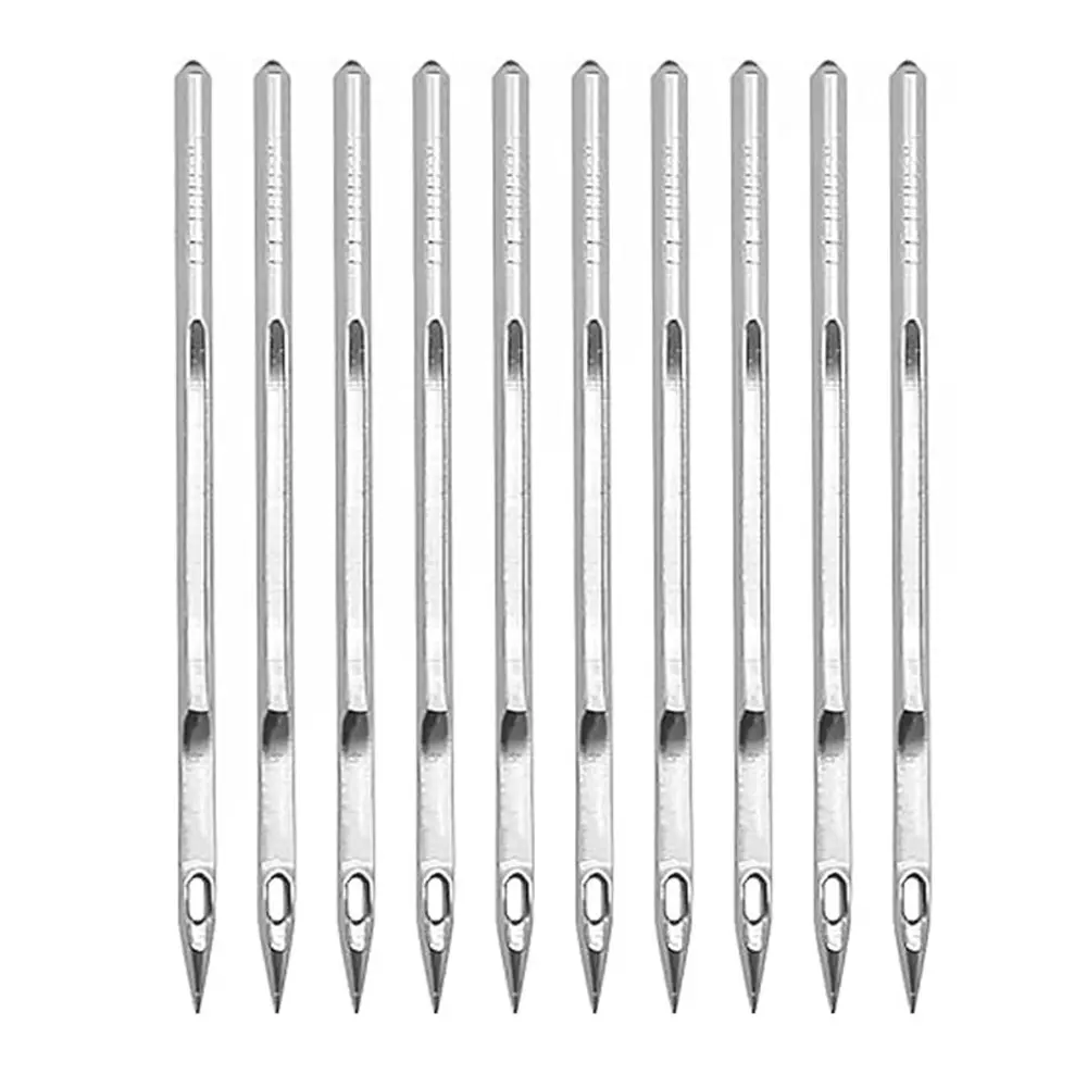 GENERIC 10 Pcs Bag Closer Sewing Machine Needles 5 cm Length with Revo, Bravo, LPI, Taj Universal Point Silver