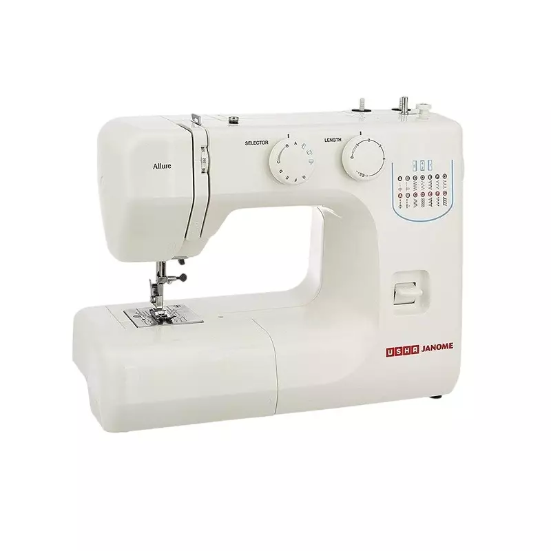 Usha Allure Sewing Machine with Kit 21 Function Automatic Zig-Zag White, 2011700002F