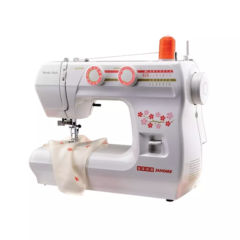 Usha Wonder Stitch Sewing Machine 21 Function Automatic Zig-Zag Multicolor, 890142000073