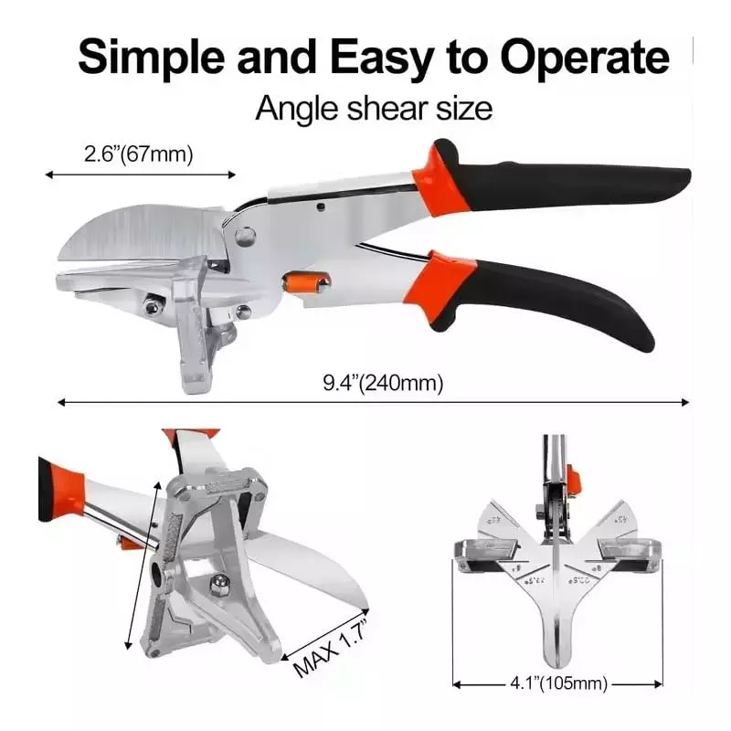 DY TOOLS Miter Shear 0-45° Angle 45 mm Range for Angular Cutting