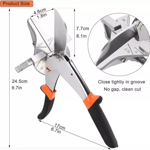 DY TOOLS Miter Shear 0-135° Angle 45 mm Range for Angular Cutting