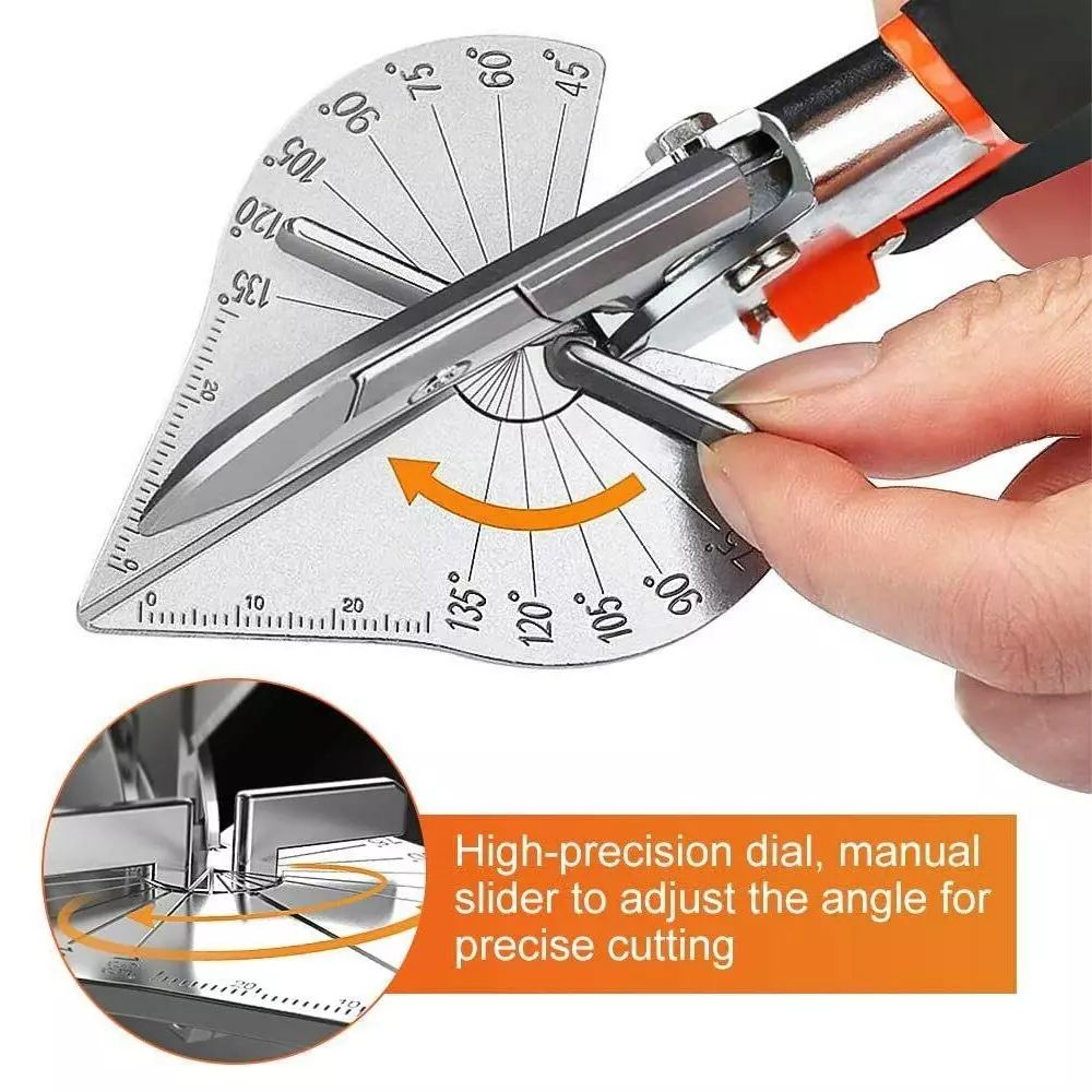 YADAV Multi-Angle Mitre Shear Cutter Scissors 45 to 135° for Plastic, Wood & Trim