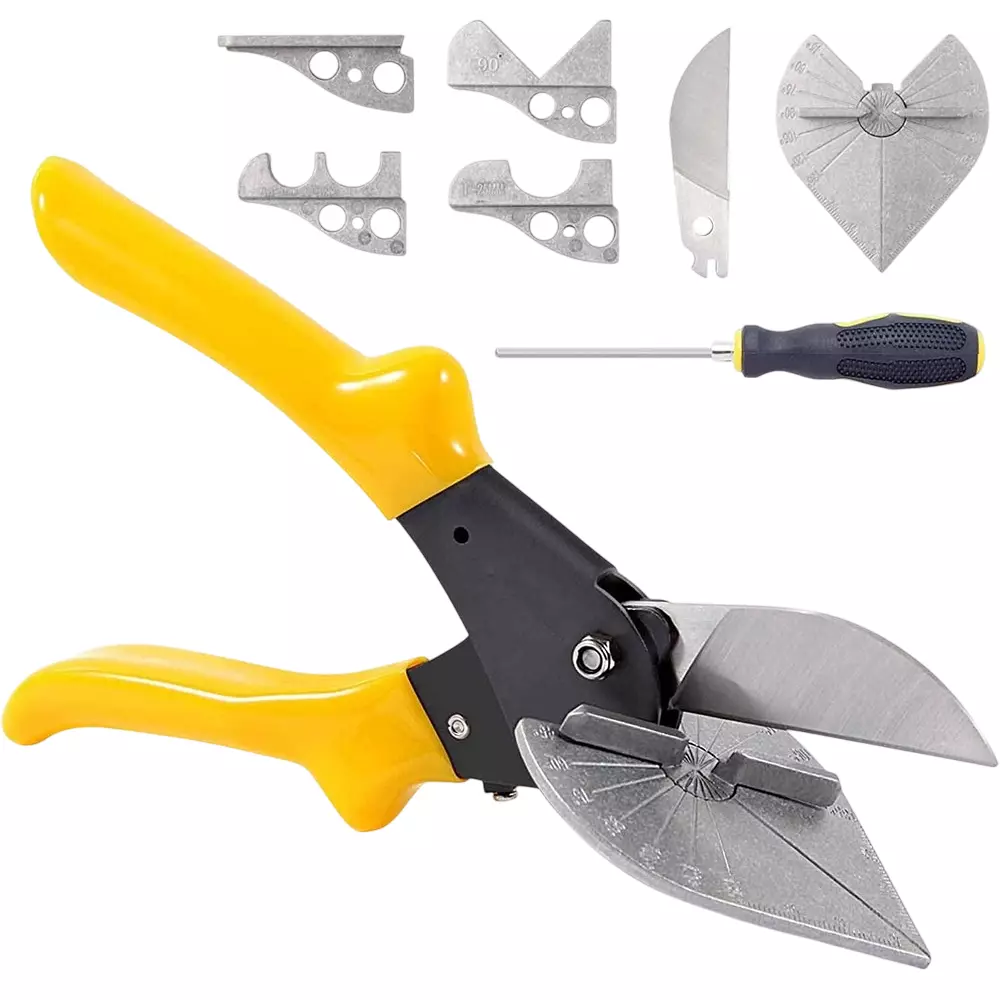 DY TOOLS 5 In 1 Multi Purpose Miter Shear 45-135° Angle 45 mm Range for Angular Cutting (Pack of 8)