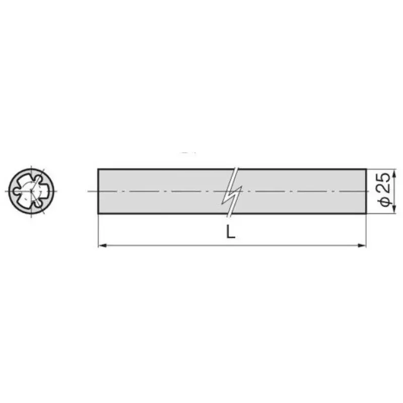 TAKIGEN Straight Type Protective Rod Joint Fittings Aluminum 395 g, A-223-JS-5