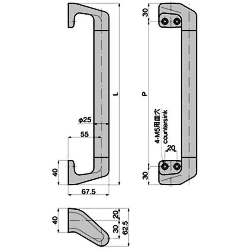 TAKIGEN Protection Rod Aluminum Alloy Bracket Satellite Chrome Plating, A-223-5