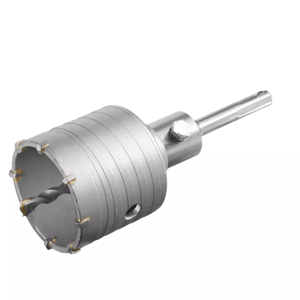 Total Hole Core Bit with Adaptor, 8 Pcs Blades and 8x110 mm Masonry Drill Bit 68 mm Diameter, TAC430681