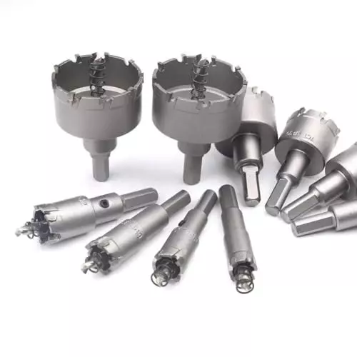 DY TOOLS TCT Core Bit with Key Tungsten Carbide 16 mm Size 10 mm Chuck Size for Saw Metal Cutter
