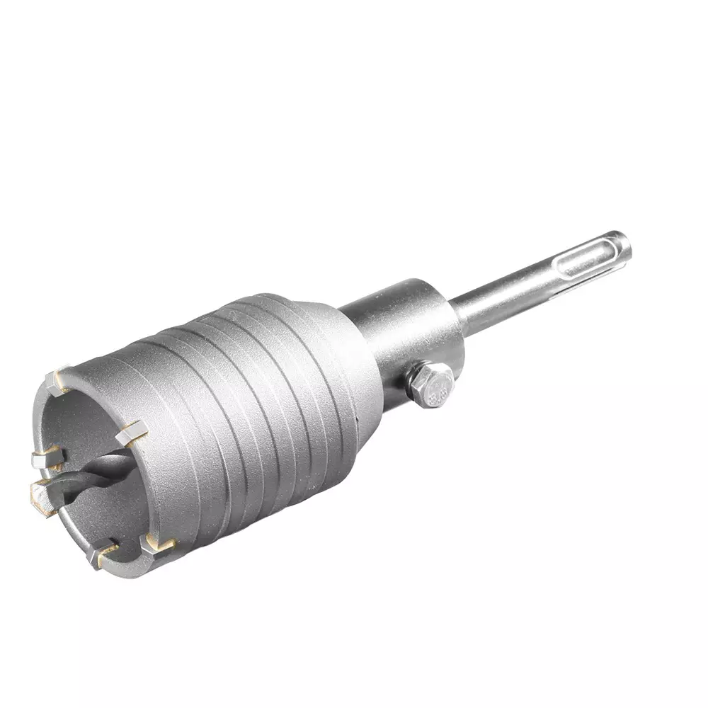 Total Hole Core Bit with Adaptor, 5 Pcs Blades and 8x110 mm Masonry Drill Bit 55 mm Diameter, TAC430551