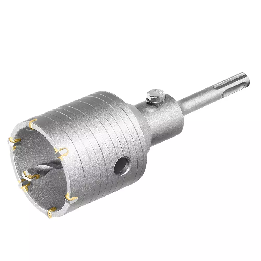Total Hole Core Bit with Adaptor, 6 Pcs Blades and 8x110 mm Masonry Drill Bit 60 mm Diameter, TAC430601