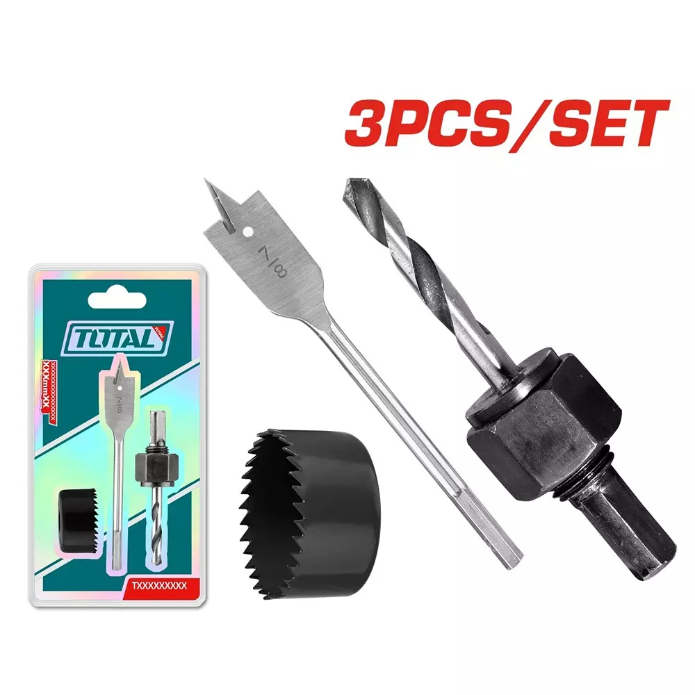 Total Lock Installation Hole Saw Set 9.5 mm (3/8 inch) Arbor 54 mm Saw Size, TACSH1031 (Set of 3 Pcs)