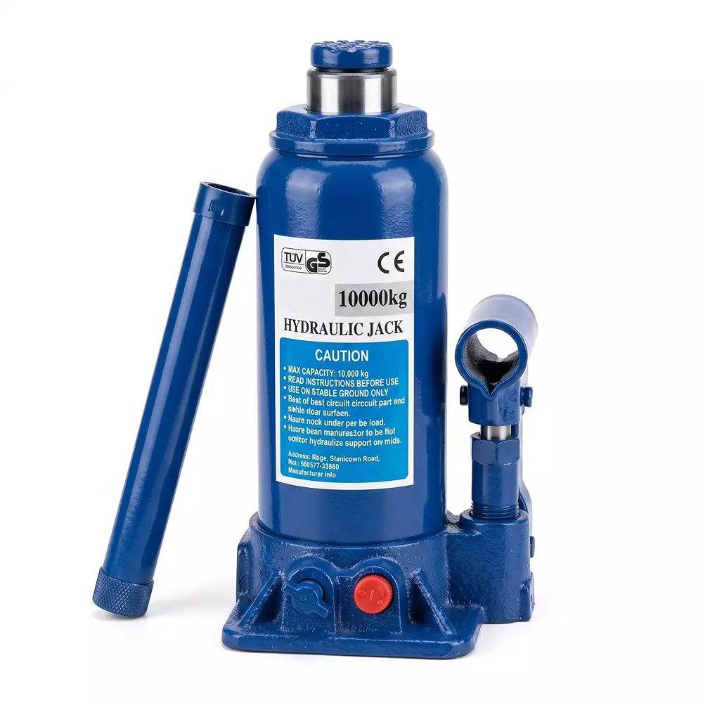 Premium Hydraulic Bottle Jack 10 Ton (10000 Kg) Lifting Capacity with Extra Long Lever for Passenger Cars & Mini Truck, DK-BJ-08