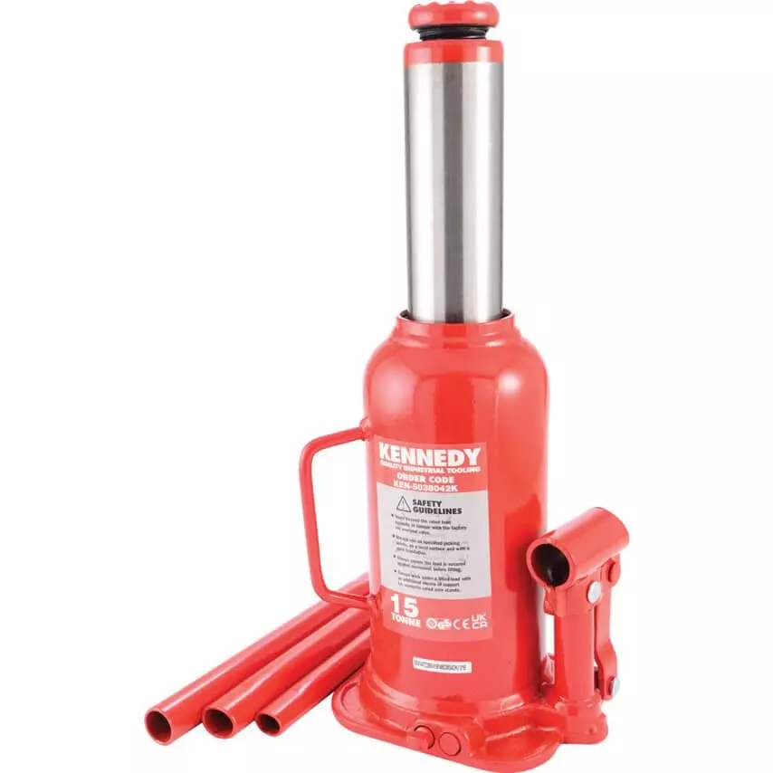 Kennedy Bottle Jack 15000 Kg (15 Ton) Lifting Capacity 390 mm Maximum Lifting Height 7.7 Kg