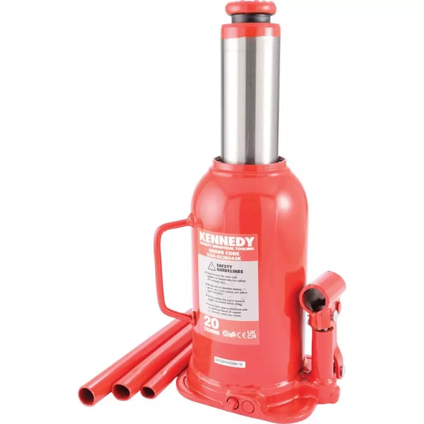 Kennedy Bottle Jack 20000 Kg (20 Ton) Lifting Capacity 407 mm Maximum Lifting Height 9.8 Kg