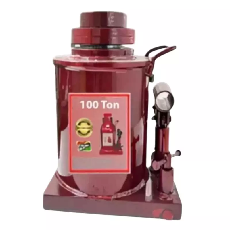 Spear 100 Ton Hydraulic Bottle Jack 150-425 mm Lifting Height Metal Body Red Color for Trucks, Lorry & Buses