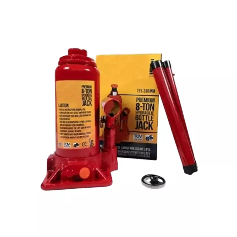 Premium Hydraulic Bottle Jack with Rod Kit Iron 8 Ton (8000 Kg) Load Capacity for Hatchback Cars, KC1005
