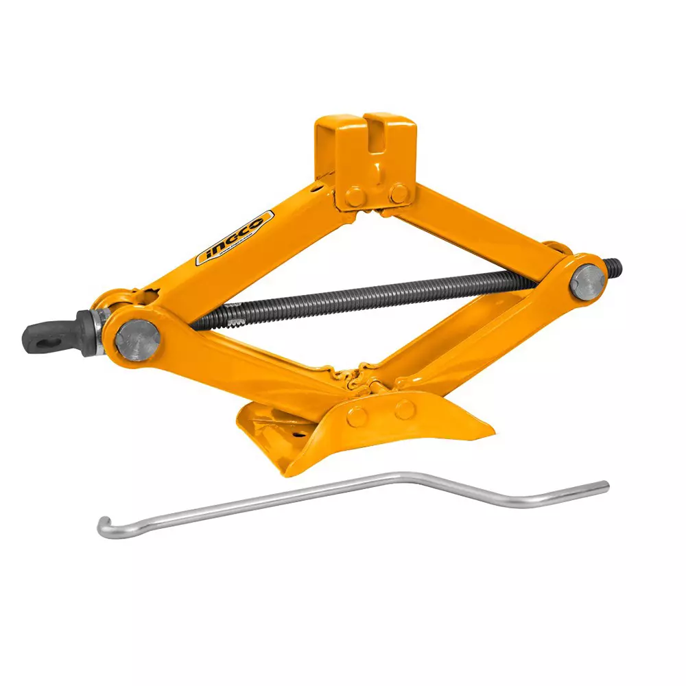 Ingco Scissor Jack with 1 Ton Capacity and 380 mm Maximum Height, HSJ101