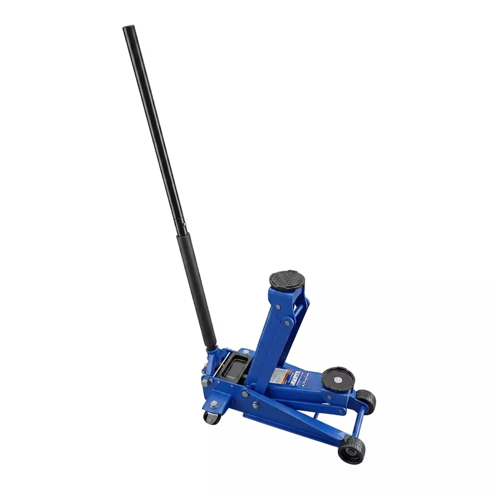 Blue-Point 3.5 Ton Floor Jack Horizontal Type Precision Welded Construction and Wide Steel Caster Design, BLPHJ35TSAP