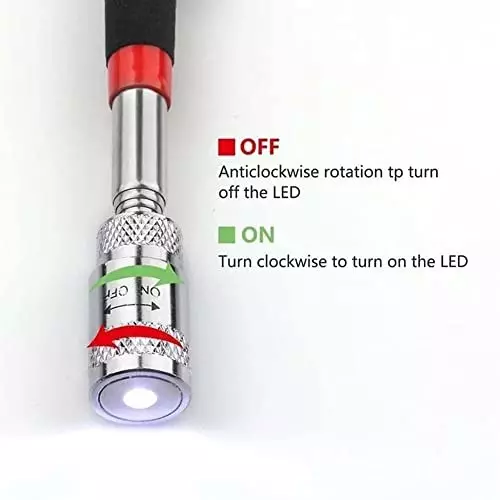 YADAV Telescoping Pickup Tool with LED Light 8 LB Magnetic Pull Force