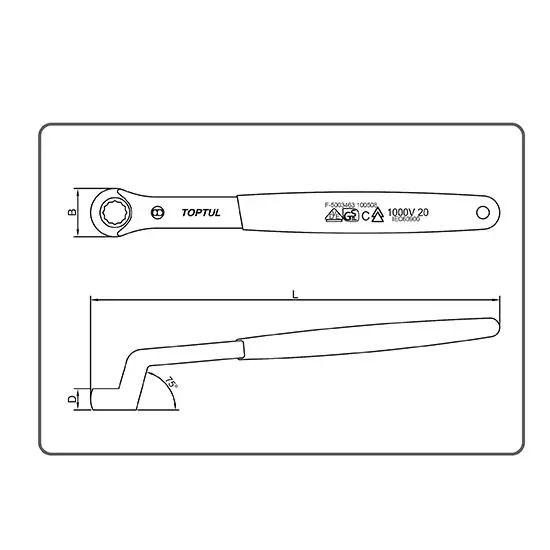 toptul-vde-insulated-single-ring-wrench-21-mm-255-mm-length-aaaw2121v4