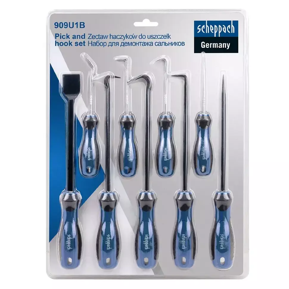 Scheppach Hooks Oil Seal Puller Set for Removing Seals & O-Rings, Sch-909U1B(Pack of 9)