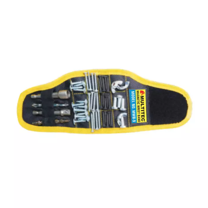 MULTITEC Magnetic Wrist Band 10 inch (254 mm) Long Size With 9 Powerful Magnets, MWB-9