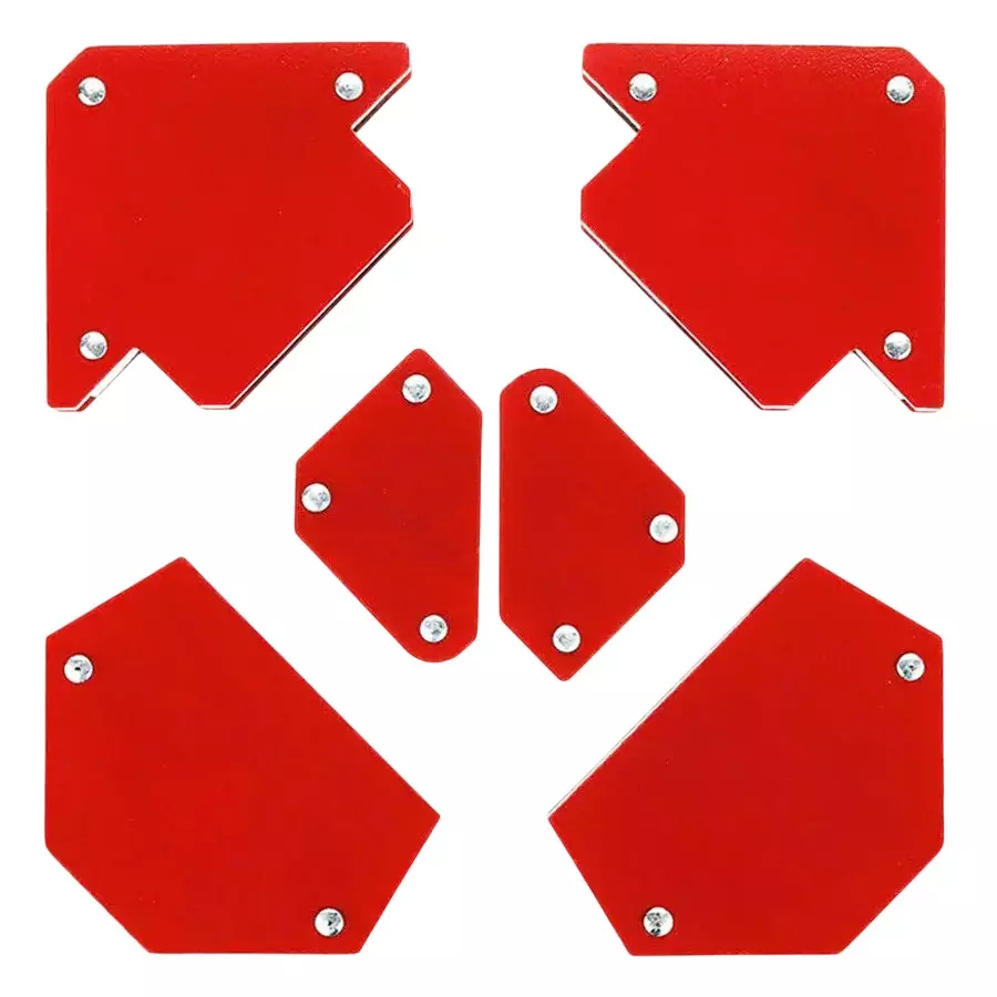 Dumdaar Welding Holding Corner Clamp Kit 200 Kg Clamping Force 8 cm Clamping Capacity Red for Welding Use