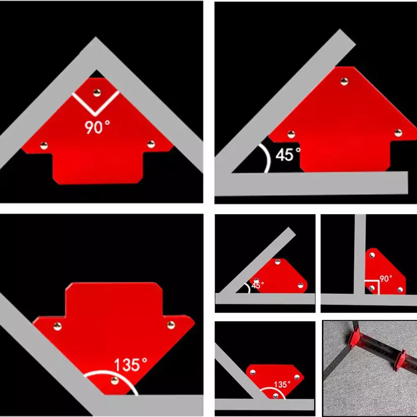 Dumdaar Welding Magnetic Clamp Kit Red 500 A Current Rating 120 mm Width for Transformer Welding Machine Use