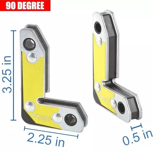MECRAAF Corner Welding Magnet 30, 60 & 90° Angle Compact Type Metal, HT-CORNER