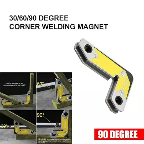 MECRAAF Corner Welding Magnet 30, 60 & 90° Angle Compact Type Metal, HT-CORNER