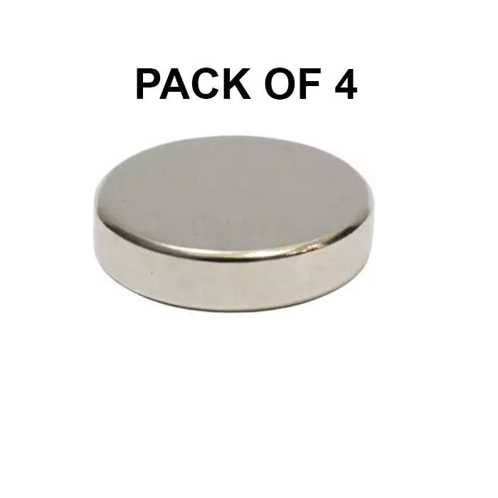 GENERIC Neodymium Iron Boron Magnet (Nd₂Fe₁₄B) 25x6 mm (Pack of 4 Pcs)