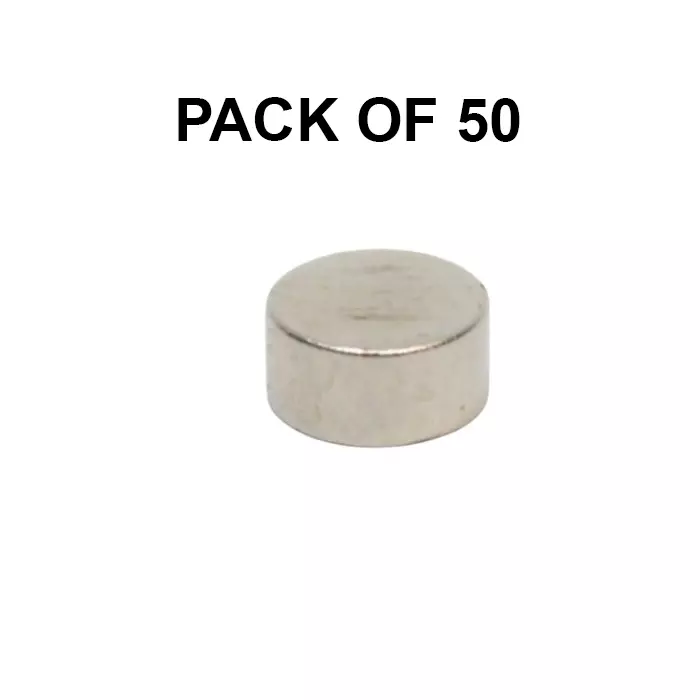 GENERIC Neodymium Iron Boron Magnet (Nd₂Fe₁₄B) 6x3 mm (Pack of 50 Pcs)