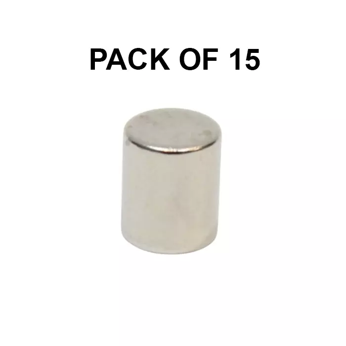 GENERIC Neodymium Iron Boron Magnet (Nd₂Fe₁₄B) 8x10 mm (Pack of 15 Pcs)