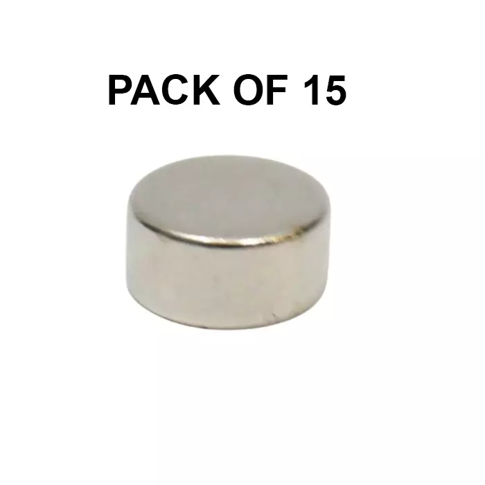 GENERIC Neodymium Iron Boron Magnet (Nd₂Fe₁₄B) 10x5 mm (Pack of 15 Pcs)