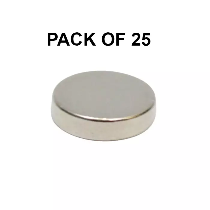 GENERIC Neodymium Iron Boron Magnet (Nd₂Fe₁₄B) 12x3 mm (Pack of 25 Pcs)
